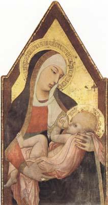 Ambrogio Lorenzetti Nuring Madonna (mk08) Norge oil painting art